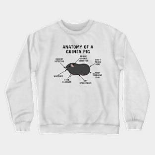Anatomy of a Guinea Pig: Black (Black  Text) Crewneck Sweatshirt